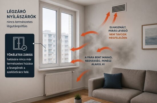 Miért nem megy ki a pára a lakásból?