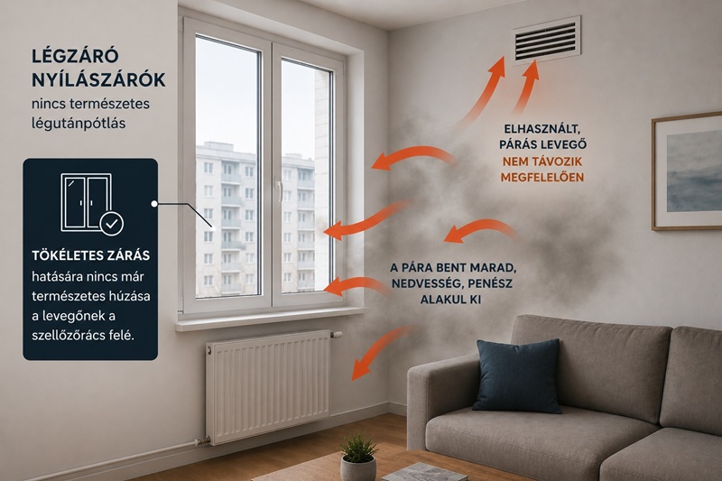 Miért nem megy ki a pára a lakásból?