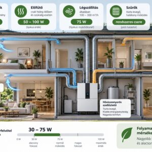 Hővisszanyerős szellőztető fogyasztása